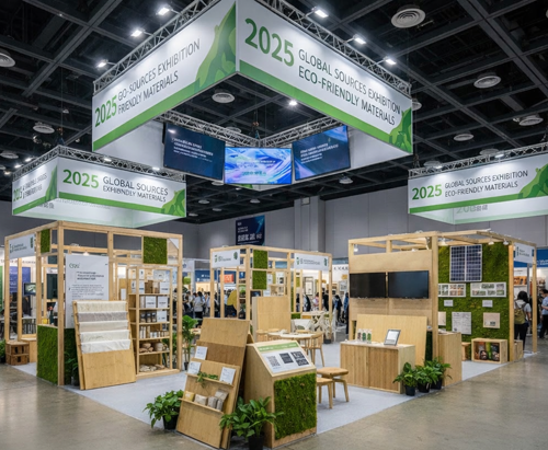 Dingfeng Bags booth showcasing new collection at Global Sourcing Expo 2025